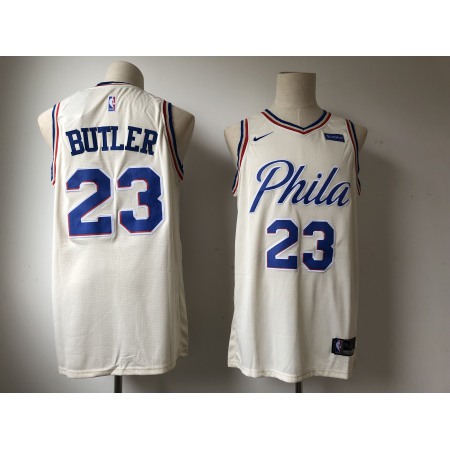 Men's Philadelphia 76ers #23 Jimmy Butler Cream 2018/19 City Edition Swingman Stitched NBA Jersey