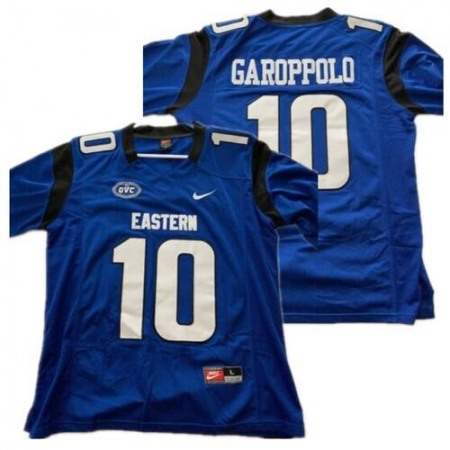Men's Eastern Illinois Panthers Customized Royal Stitched Jersey Men's Eastern Illinois Panthers Customized Royal Stitched Jersey