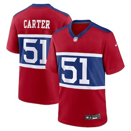 Men's New York Giants #1 Abdul Carter Nike Red First Round Pick Alternate Game Jersey