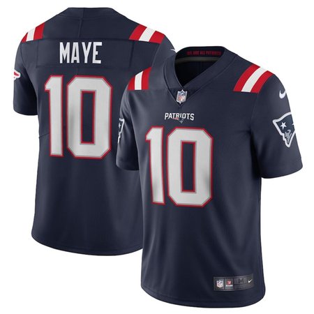Youth New England Patriots #10 Drake Maye Navy 2024 Draft Vapor Limited Stitched Football Jersey