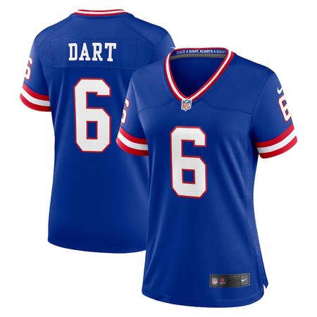 Women's New York Giants #6 Jaxson Dart Nike Royal Alternate 2 Classic Game Jersey