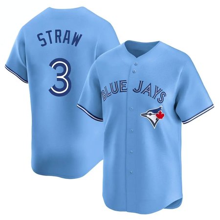 Men's Toronto Blue Jays #3 Myles Straw Nike Blue Home Replica Jersey
