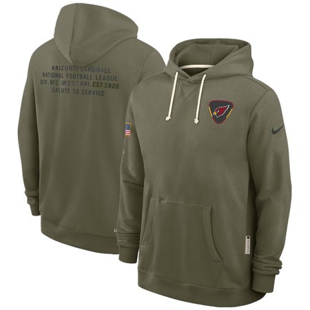 Men's Arizona Cardinals Olive 2025 Salute to Service Pullover Hoodie