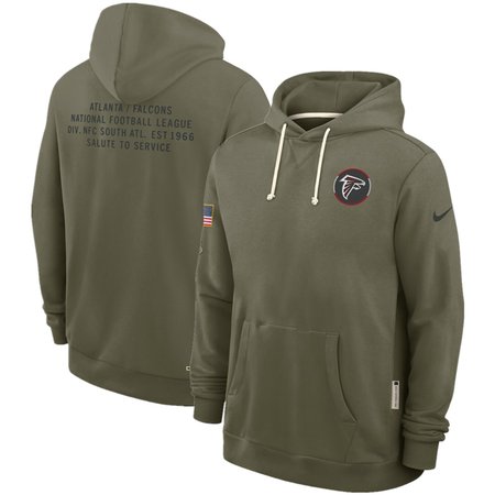 Men's Atlanta Falcons Olive 2025 Salute to Service Pullover Hoodie