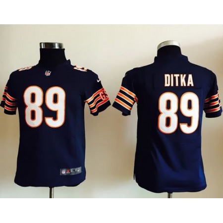 Nike Bears #89 Mike Ditka Navy Blue Team Color Youth Stitched NFL Elite Jersey